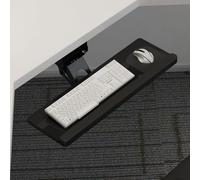 Plateau de clavier réglable avec étagère coulissante et repose-poignet pour un confort d'écriture ergonomique - Parfait pour le bureau à domicile ou les jeux vidéo