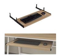 Plateau de clavier réglable avec glissière à bille 54/60/70 x 27 cm Support ergonomique pour souris et clavier Repose-coude réglable en hauteur Design lisse pour bureau
