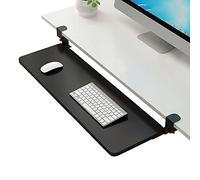 Plateau de clavier réglable avec pince de bureau - Support ergonomique pour souris et clavier, capacité de charge de 25 kg, installation facile, design coulissant pour un rangement peu encombrant