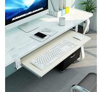 Plateau de clavier réglable avec pince extensible sous le bureau - Plateau de rangement pour un espace de travail efficace - Design ergonomique pour plus de confort