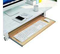 Plateau de clavier réglable avec rail coulissant lisse en noyer pour tabWorpace nizat 75 x 30 cm Parfait pour le bureau à domicile