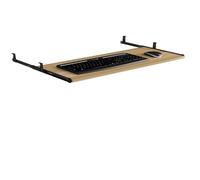 Plateau de clavier réglable avec tiroir ergonomique pour économiser de l'espace Installation facile en bois Blanc 60 x 27 cm