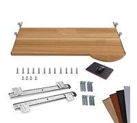 Plateau de clavier réglable avec tiroir extractible - Extension de bureau pour une utilisation ergonomique - Support de clavier coulissant avec rail coulissant - Design peu encombrant pour bureau à