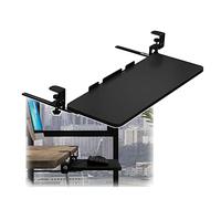 Plateau de clavier réglable pour bureau sous le bureau, tiroir avec plateforme de souris, design de pince pour station de travail, étagère coulissante pour clavier pour une configuration ergonomique