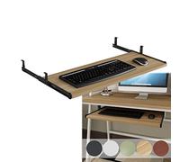 Plateau de clavier réglable sous le bureau avec étagères de rangement pour une configuration ergonomique de l'espace de travail - Étagère coulissante pour clavier pour plus de confort et de nization