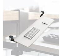 Plateau de clavier réglable sous le bureau avec tiroir coulissant et plate-forme de souris - Design ergonomique peu encombrant pour la maison, le bureau, la station de travail et la configuration de