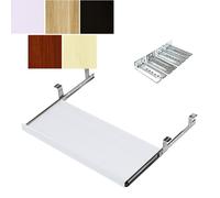 Plateau de clavier réglable sous le bureau, étagère coulissante pour clavier, maison, bureau, avec roulements, blanc, 60 x 27 cm, design omic pour t et gain de place