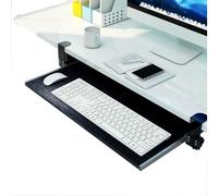 Plateau de clavier réglable sous le bureau, plate-forme ergonomique coulissante pour clavier et souris, extension de bureau d'ordinateur pour une meilleure nification de l'espace de travail et un