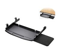 Plateau de clavier réglable sous le bureau pour clavier et souris - Étagère coulissante - Support de bureau - Accoudoir d'ordinateur - Design ergonomique pour plus de confort et d'économie d'espace.
