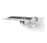 Plateau de clavier rotatif à hauteur réglable et inclinable - Étagère murale en aluminium - Support télescopique pliable pour la maison et le bureau - Ergonomie