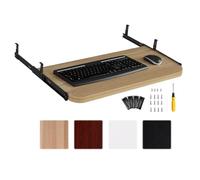 Plateau de clavier sous le bureau avec plate-forme de souris, extension coulissante en métal pour bureau à domicile (54/60/70 x 27 cm), roulements à billes à glissement lisse, 5 options de couleur