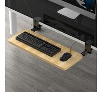 Plateau de clavier sous le bureau - Pince coulissante en C qui prend en charge 25 kg pour économiser de l'espace pour la maison et le bureau Installation facile sans perçage nécessaire Solution de