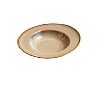 Plateau de Collations Assiette petit-déjeuner plateau de service plat ovale en céramique plat profond Moody Fusion plat Western dîner assiette Assiettes(B,S)