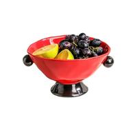 Plateau de collations aux fruits Assiette à fruits en céramique for pendaison de crémaillère, salon, ménage, mariage exquis, bol à fruits, bonbons, fruits secs Décoration de la maison(Red_Large)