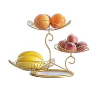 Plateau de collations aux fruits Bol à fruits créatif de luxe en fer doré, Art à trois niveaux, décoration de la maison, Table basse, vidange d'eau, panier de fruits en métal, décoration de salon Déco