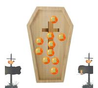 Plateau de collations,plateau de collations | Plateau de nourriture à la citrouille d'Halloween Plateaux de collations fantômes en bois,Plateau de charcuterie mignon, plateaux de service, ornements po