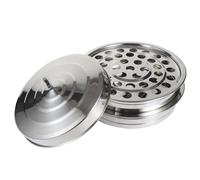 Plateau de communion lisse en acier inoxydable 39 trous pour distribution de pain sacré avec couvercles antirouille
