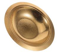 Plateau de Communion Rond en Acier Inoxydable Doré 13,78 Pouces | Service D’église Hebdomadaire, Surface Lisse sans Joint, Bord Doux et Pratique Clergé