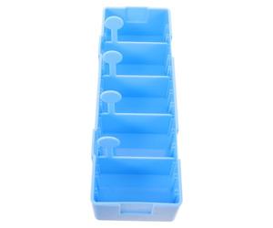 Plateau de Comptage de Pilules Bleu en Plastique Abs, Compartiments | Bords Renforcés, Base Antidérapante, Sections Claires, pour Soignants et Pharmaciens, Interventions et Tournées