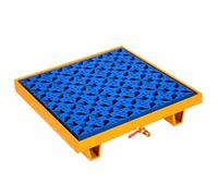 Plateau de confinement des déversements avec sortie de vidange - Design étanche pour le stockage d'huile, de peinture et de produits chimiques dans les entrepôts, garages et usines