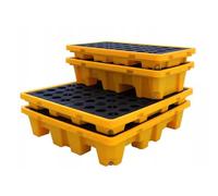 Plateau de confinement d'huile de palette ModuSpill Industriel Compatible Chariot élévateur en plastique Stockage de tambour Solution de prévention des déversements d'huile DurabGantry Supports muraux