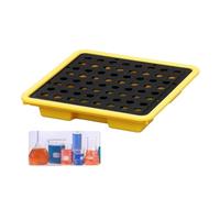 Plateau de confinement robuste - Plate-forme modulaire et étanche pour fûts d'huile de 17 gallons, une solution essentielle pour prévenir les fuites et assurer un stockage sûr et conforme, 33,5 × 33,5