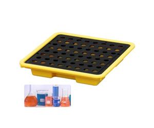 Plateau de confinement robuste - Plate-forme modulaire et étanche pour fûts d'huile de 17 gallons, une solution essentielle pour prévenir les fuites et assurer un stockage sûr et conforme, 33,5 × 33,5