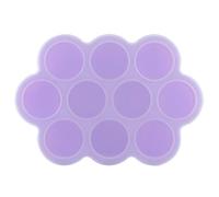 Plateau de congélation alimentaire en Silicone, récipient réutilisable à 10 trous avec couvercle pour aliments pour bébés faits maison (Violette)