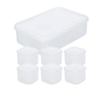 Plateau De Congélation Avec Couvercle Pour Cubes De Soupe - Boîte De Rangement Empilable Pour Réfrigérateur De 3 200 Ml | Plateau Alimentaire Séparateur, Boîte À Collation Transparente, Récipient De P