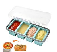 Plateau de congélation en silicone - 29 cm avec couvercle - Super Prep - Plateau de congélation pour le stockage avec du savon - Pour conserver les repas liquides, la sauce, le beurre, les restes de