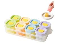 Plateau De Congélation En Silicone | 8 Pièces Qualité Alimentaire Démoulage Facile Étanche - Bacs De Congélation En Silicone Avec Couvercle,Pour Purée Maison, Lait Maternel, Fruits Et Desserts,