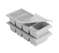 Plateau de congélation en silicone | Récipients de stockage réutilisables à 2/4 grilles avec couvercles | pour soupe, restes, sauces, lasagnes, pâtisserie, cuisine, restaurant, réfrigérateur