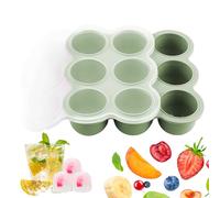 Plateau de congélation pour bébé - Récipient alimentaire pour bébé | Plateau Babby à 9 compartiments avec couvercles | Cubes de rangement pour l'organisation du réfrigérateur, tasses passent au