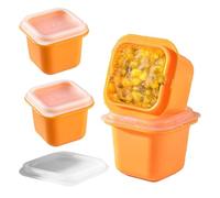 Plateau De Congélation Souper Cubes - Grand Bac À Glaçons Avec Couvercle | Moule À Glaçons Carré | Moule À Glace Whiskey | Moule À Blocs De Glace Avec Couvercle | 4 Moules Réutilisables En Silicone Po