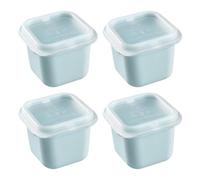 Plateau De Congélation Souper Cubes - Grand Bac À Glaçons Avec Couvercle | Moule À Glaçons Carré | Moule À Glace Whiskey | Moule À Blocs De Glace Avec Couvercle | 4 Moules Réutilisables En Silicone Po