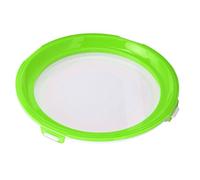 Plateau de Conservation des Aliments avec Couvercle Extensible, fraîcheur Longue durée, Plateau de Conservation empilable de qualité Alimentaire pour Viande et légumes (Rond Vert)