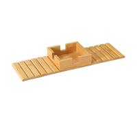 Plateau de console pour accoudoir de canapé surdimensionné, stabilité antidérapante, optimise l'utilité du siège, catégorie de rangement intérieur, finition noyer mat