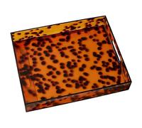 Plateau de courtoisie au design artistique, 30 x 24 x 5 cm, organisateur moderne de commode, poignées pratiques, pour maquillage, parfum, bougie, articles de toilette