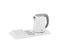 Plateau de courtoisie hôtel - Avec compartiments pour café et thé - 1,2 l - 1800 W - Blanc | Royal Catering