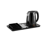 Plateau de courtoisie hôtel - Avec compartiments pour café et thé - Bouilloire 1,2 l - 1800 W - Sans fil | Royal Catering