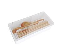 Plateau de couverts avec draineur - Organisateur de tiroir de couverts transparent, porte-argent couvert de couvercle | Solution de stockage de cuisine économe en espace, conteneur d'ustensiles de qua