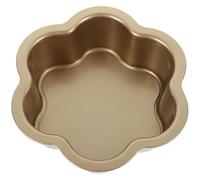 Plateau de cuisson antiadhésif de 8 pouces, 2 pièces, en forme de gâteau, pain, Pizza, poêle à pâtisserie en acier au carbone doré, moule à gâteau en forme de fleur