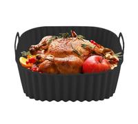 Plateau de cuisson carré sans : revêtement de friteuse à air en silicone, flux de chaleur constant, résistante à la chaleur | Ustensiles de cuisine cuisine cuisson appropriée rôti
