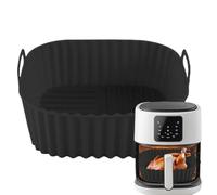 Plateau De Cuisson En Silicone Pour Friteuse À Air - Tapis Carré Antiadhésif De Qualité Alimentaire | Ustensile Résistant Aux Hautes Températures Pour Gâteaux,tapis Réutilisable Friteuses À Air (21x21