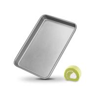 Plateau de cuisson rectangulaire, Plateau en acier inoxydable résistant aux hautes températures pour four, biscuits et légumes rôtis, Facile à nettoyer, Antiadhésif, pour Cuisine et Pâtisserie
