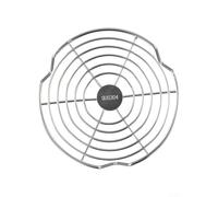 Plateau de cuisson vapeur en acier inoxydable compatible avec casseroles et woks, servant de grille de refroidissement et de support de barbecue pendant la cuisson (16 cm)