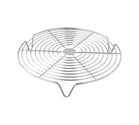 Plateau de cuisson vapeur en acier inoxydable compatible avec casseroles et woks, servant de grille de refroidissement et de support de barbecue pendant la cuisson (24 cm)