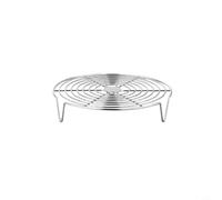 Plateau de cuisson vapeur en acier inoxydable compatible avec casseroles et woks, servant de grille de refroidissement et de support de barbecue pendant la cuisson (20 cm)