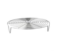 Plateau de cuisson vapeur en acier inoxydable pour cuisson multi-usages, y compris les boulettes, les œufs et le support de grill (24 cm)