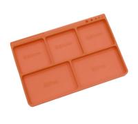 Plateau de de pièces de travail de réparation avec cinq compartiments, organisateur d ' espace de travail modèle compact, sections de vis étiquetées, plateau de pièces de réparation de modèle,